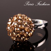 Bague diamachamba dorée sur métal argenté 15 mm Taille 18